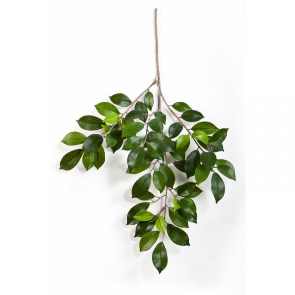 Künstlicher Ficus Foliazweig, grüne Blätter - Top-Qualität